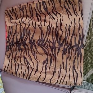 Allison Taylor tiger faux fur mini skirt